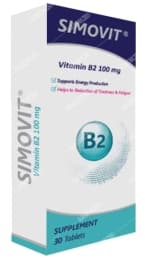 قرص ویتامین B2 سیموویت 100 میلی گرم سیمرغ دارو