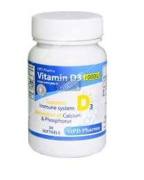 ویتامین د3 او پی دی فارما 2000 واحدی (30 عددی)