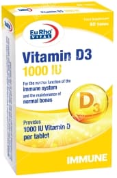 ویتامین د3 یوروویتال 1000 واحدی