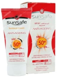 کرم ضد آفتاب و ضد چروک SPF50 بی رنگ سان سیف