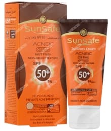 کرم ضد آفتاب فاقد چربی SPF50 بژ طبیعی سان سیف