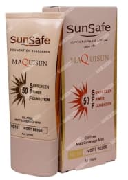 ضد آفتاب پودری و پرایمری SPF50 بژ عاجی سان سیف