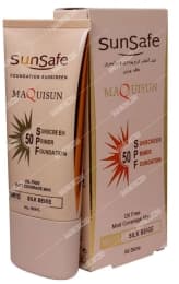 ضد آفتاب پودری و پرایمری SPF50 بژ ابریشمی سان سیف