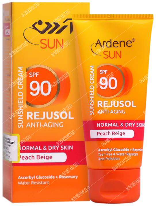 کرم ضد آفتاب رجوسول SPF90 ضد چروک بژ هلویی آردن سان