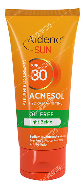 کرم ضد آفتاب آکنه سول SPF30 آردن سان بژ روشن