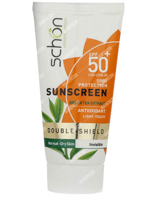 ضد آفتاب دابل شیلد SPF50 پوست خشک(بی رنگ) شون