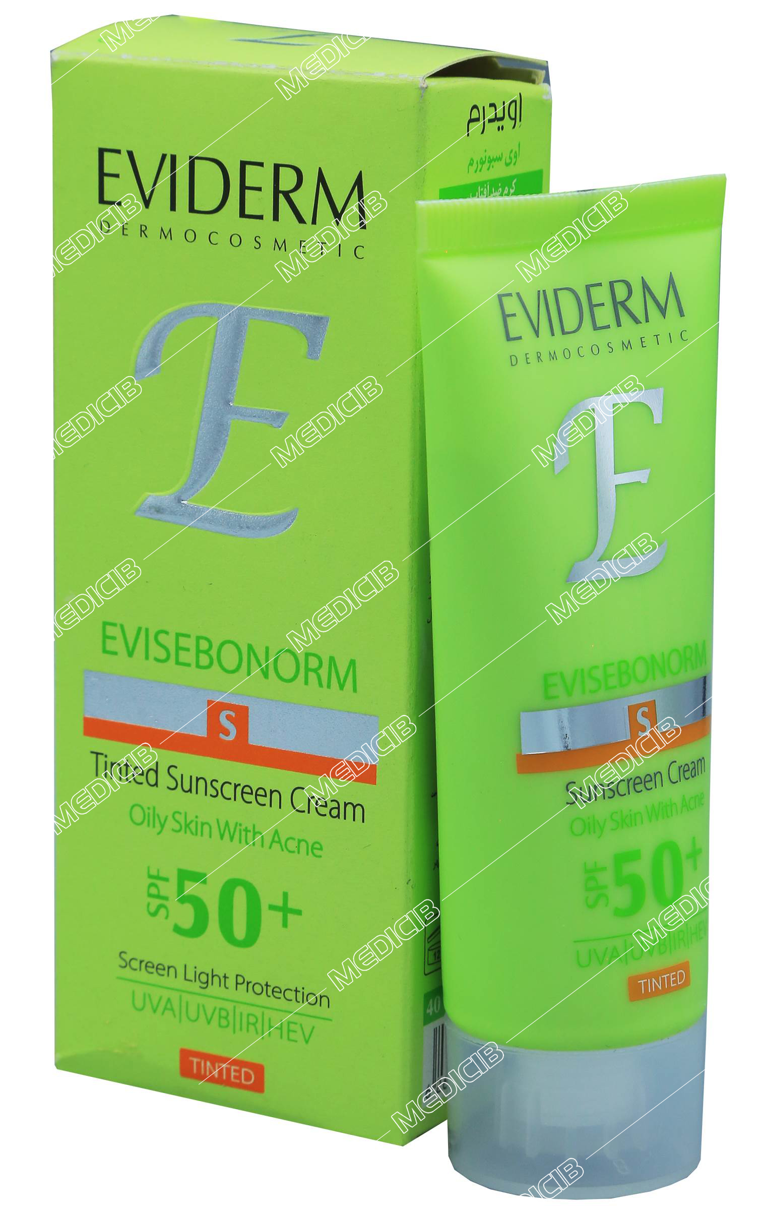 کرم ضد آفتاب رنگی پوست چرب SPF50 اویدرم