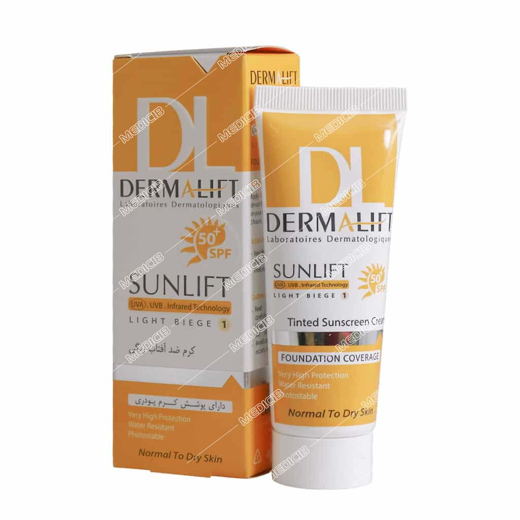 ضد آفتاب رنگی پوست های معمولی و خشک سان لیفت SPF50 (بژ تیره)
