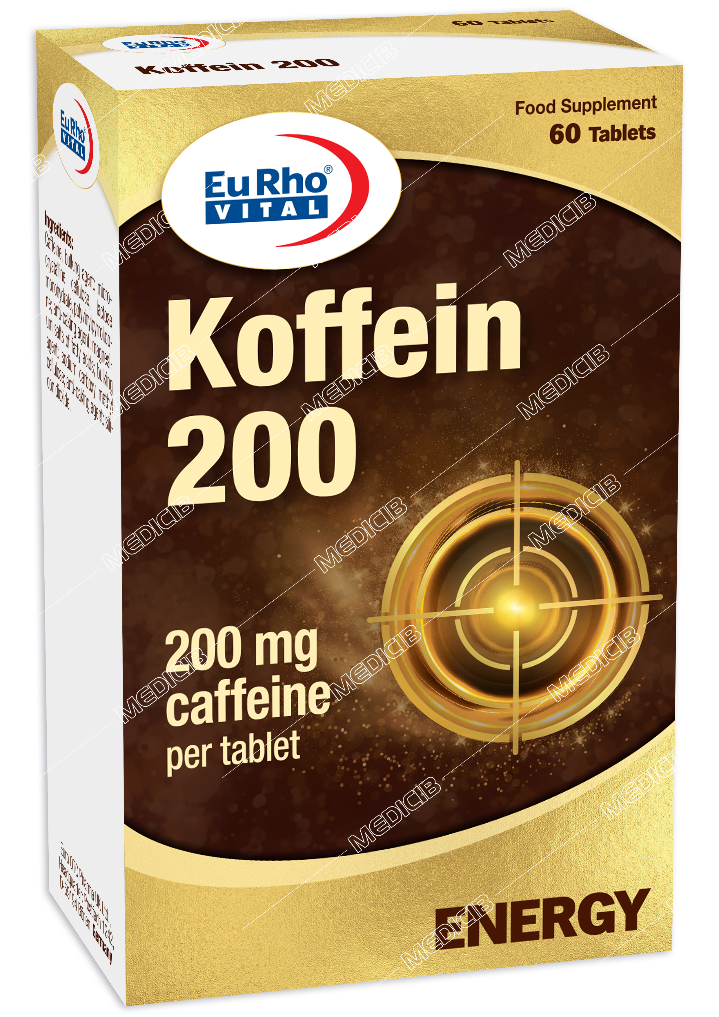 کافئین یوروویتال 200 میلی گرم