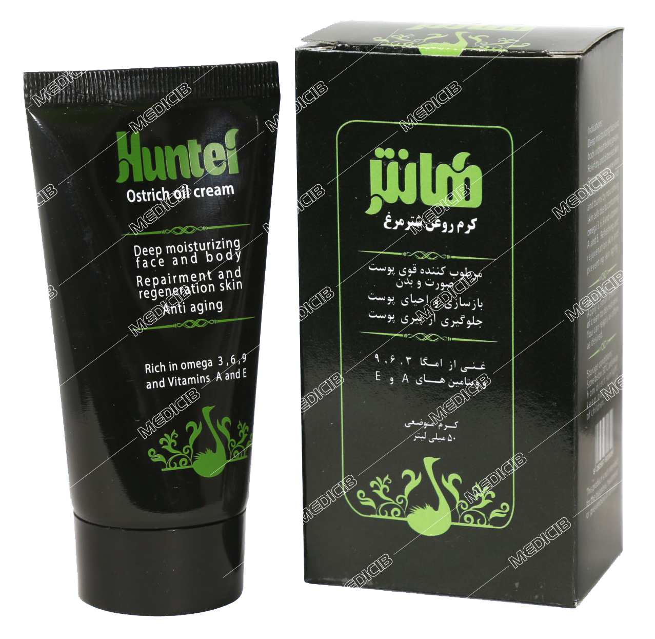 کرم روغن شترمرغ حنان